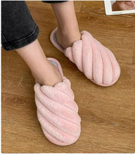 Load image into Gallery viewer, Pantoufles en coton pour femme